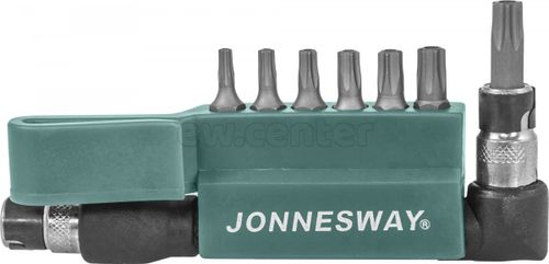 Комплект вставок-бит JONNESWAY 1/4/DR T-TORX®, T10H-T40H, c Г-образным приводом, 8 пред. S08H2ST8S