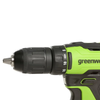 Аккумуляторная дрель-шуруповерт GREENWORKS GD24DD35K2, 24v, 35 Нм, 1х2Ач и ЗУ, кейс